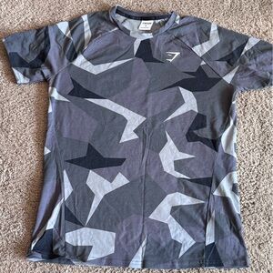 Gymshark Dark Gray Camouflage Tee